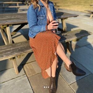 SHEIN wrap maxi long sleeve dress